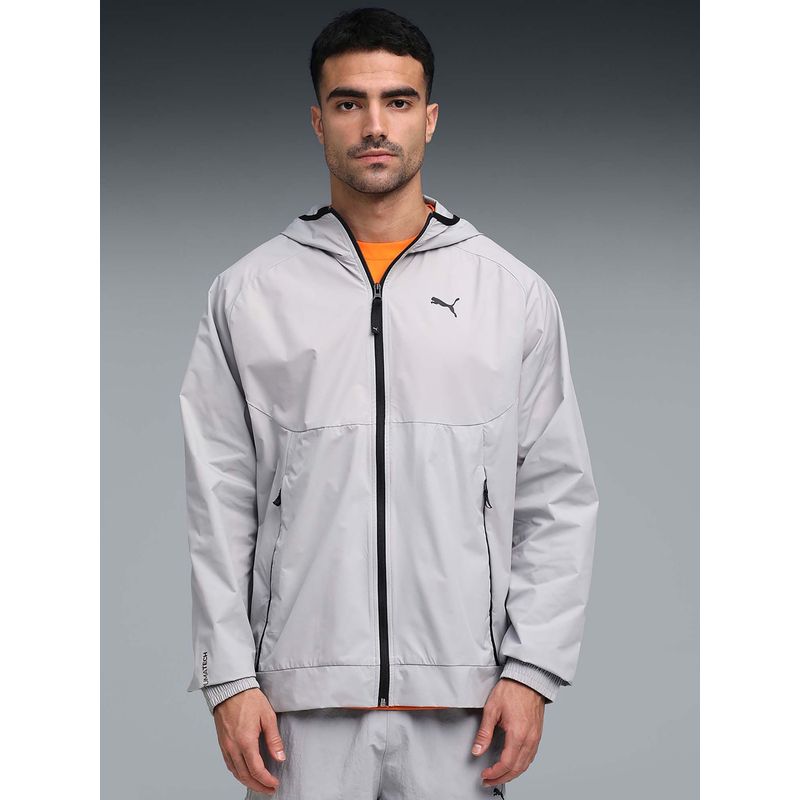 Puma Grey Tech Relaxed Fit Track Jacket (M)