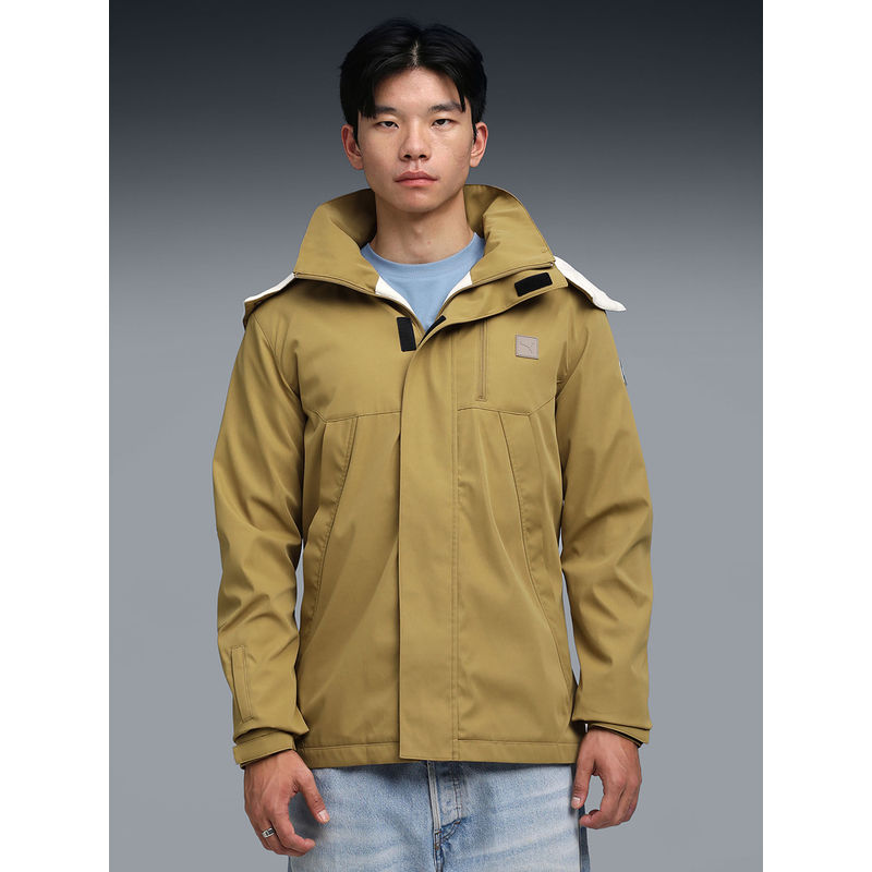 Puma Brown Wardrobe Essentials Hooded Men's Jacket (S)