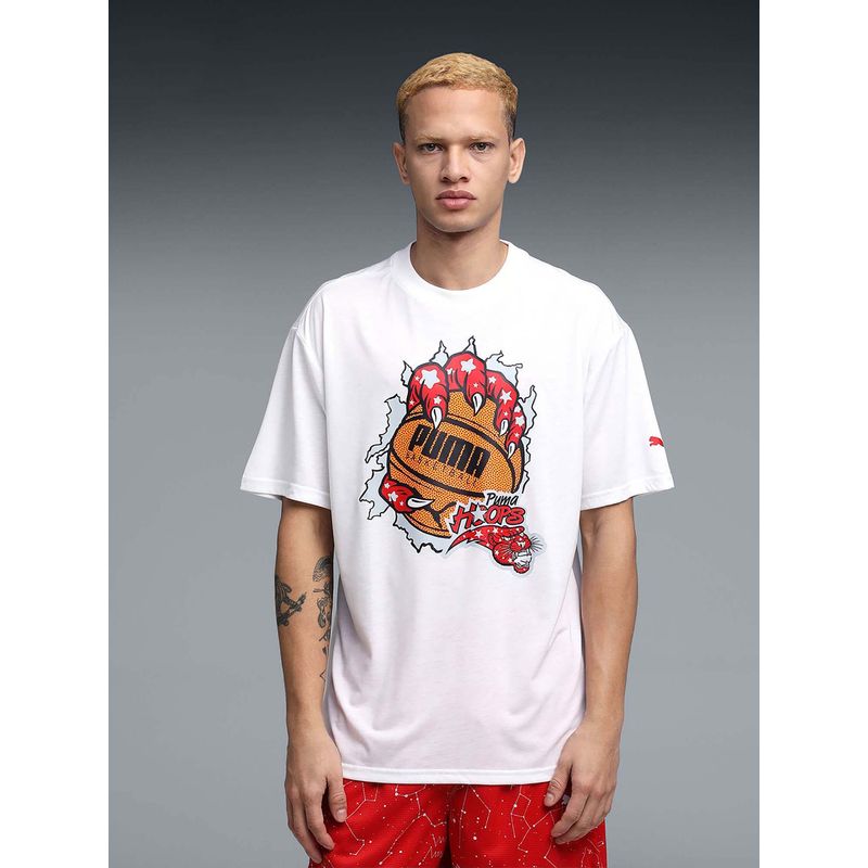 Puma Men Hoopaverse Moisture-Wicking Basketball T-shirt (L)