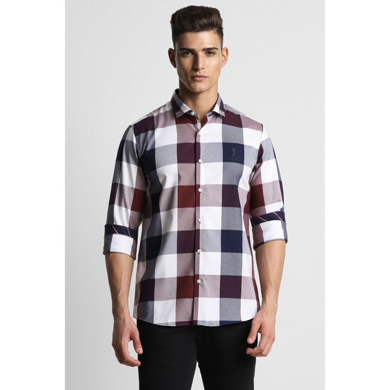 Peter England Men Multi Slim Fit Check Shirt (39)