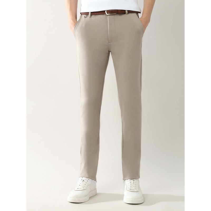Arrow Sports Men Beige Slim Rayon Casual Trouser (30)