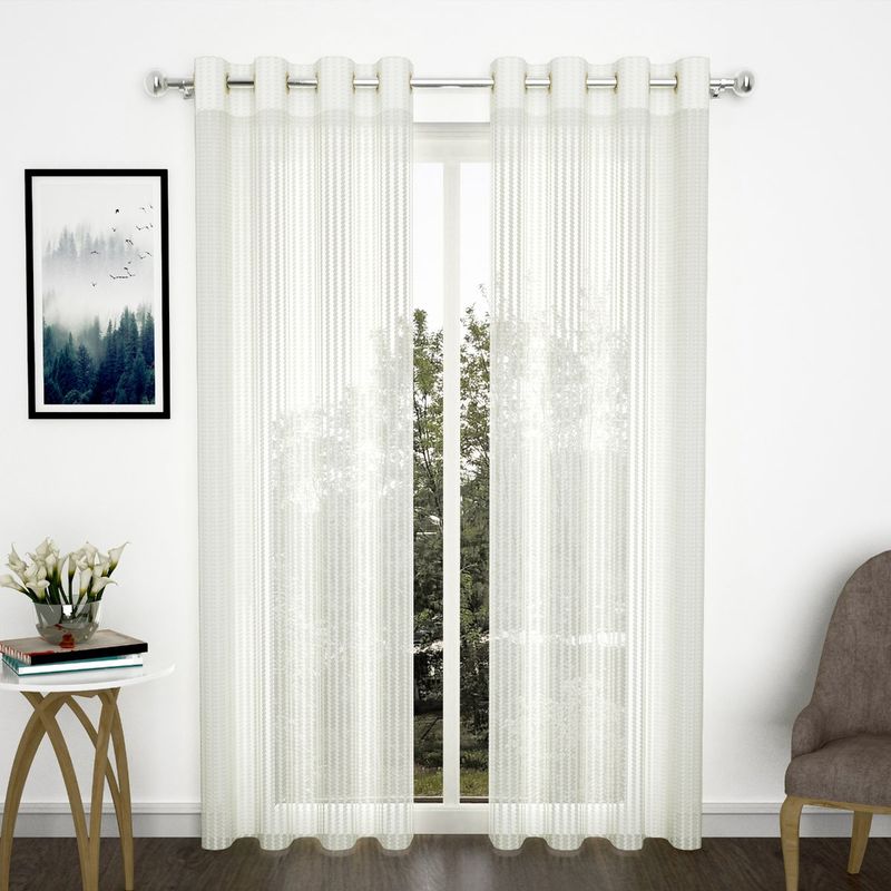 Story@Home White Door Curtains (Pack of 2) (7 Feet)