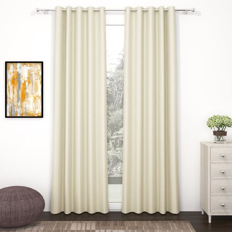 Story@Home Polyester, Silk Blackout Shower Curtain (Pack Of 2) (8 Feet)