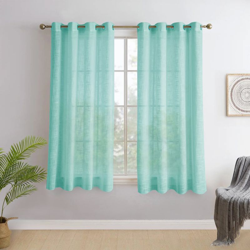 Story@Home Serene Mint Solid Window Curtain (5 Feet)