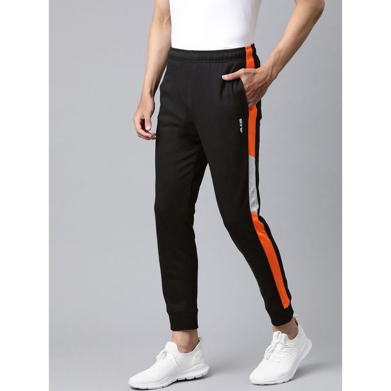 Alcis Men Black Solid Slim Fit Joggers (S)