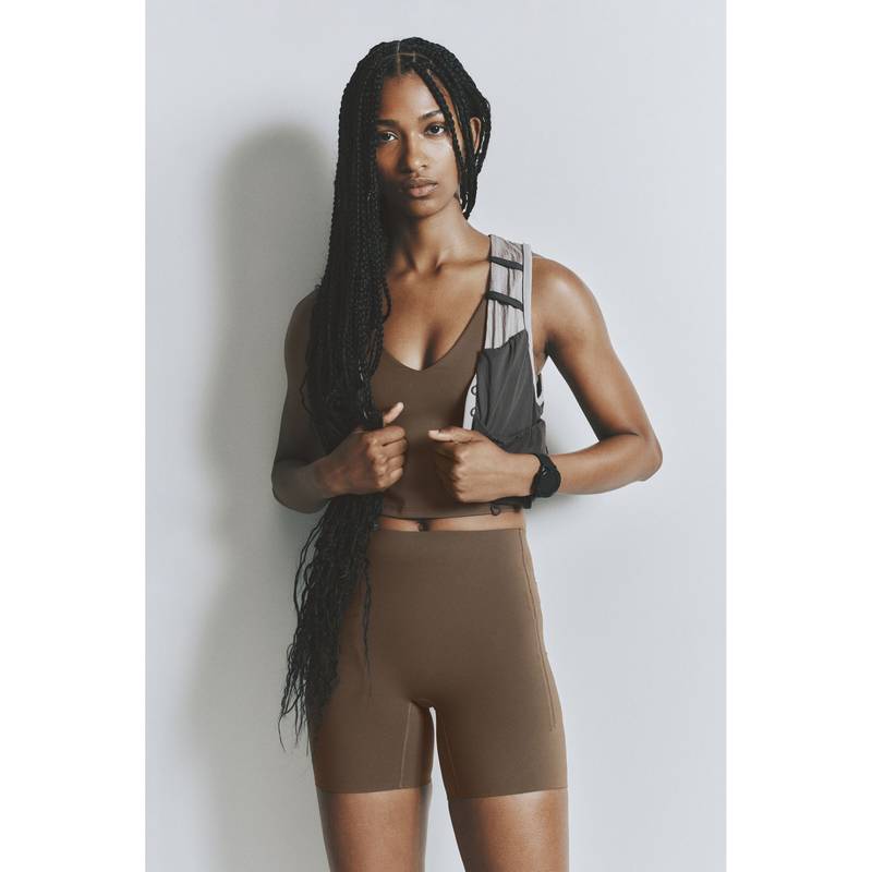 H&M Women Beige Sports Biker Shorts With Sculptmove (XS)