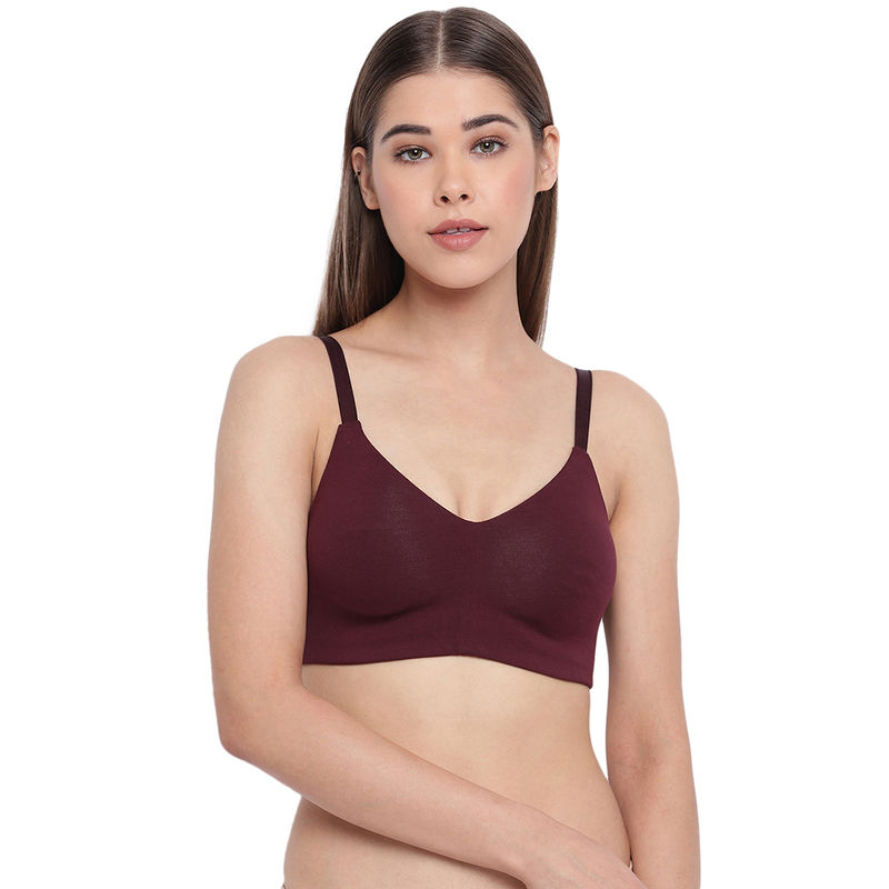 Enamor A027 Full Coverage T-Shirt Bra - Maroon (34B) - A027
