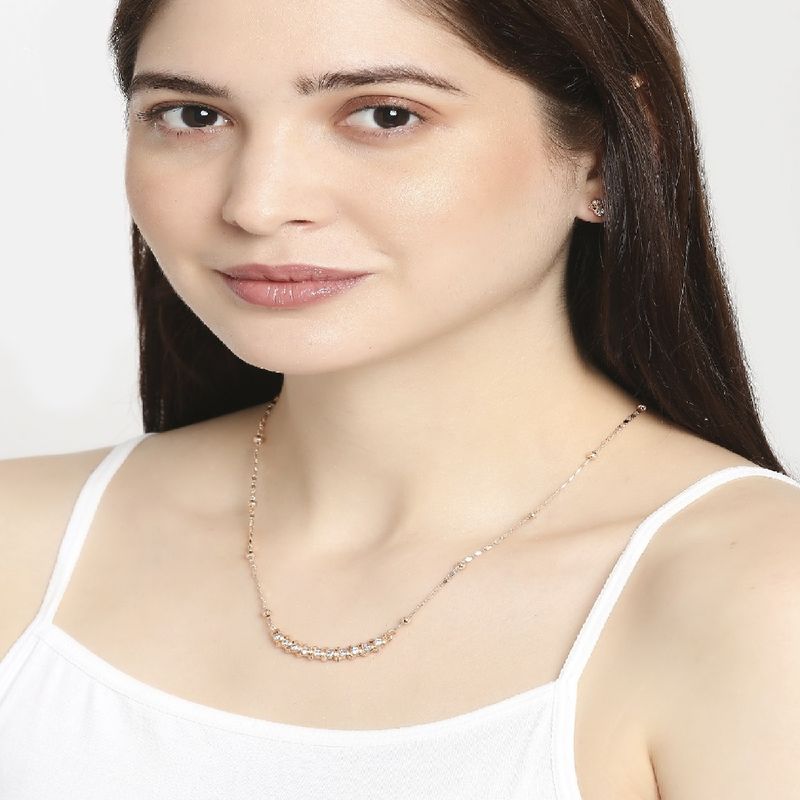 Mahi Dual Side Spikes Ethereal Solitaire Crystal Pendant Set for Women Buy Mahi Dual Side