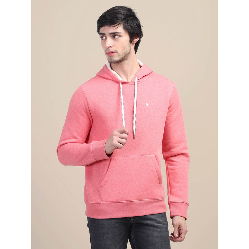 AM SWAN Pink Stylish and Comfort Fit Hoodie (L)