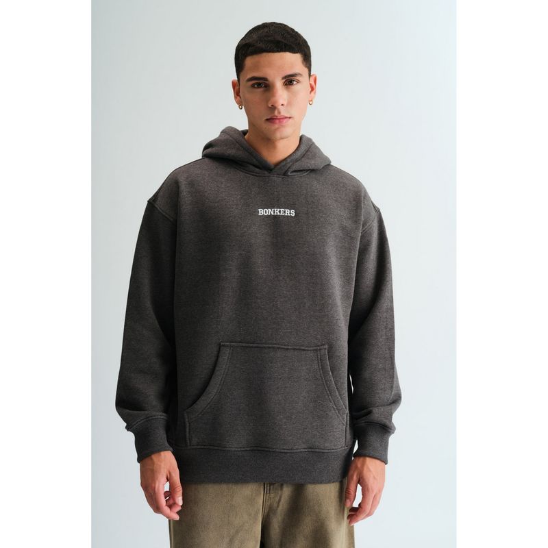 Bonkers Corner Signature Dark Grey Melange Men Hoodie (XS)