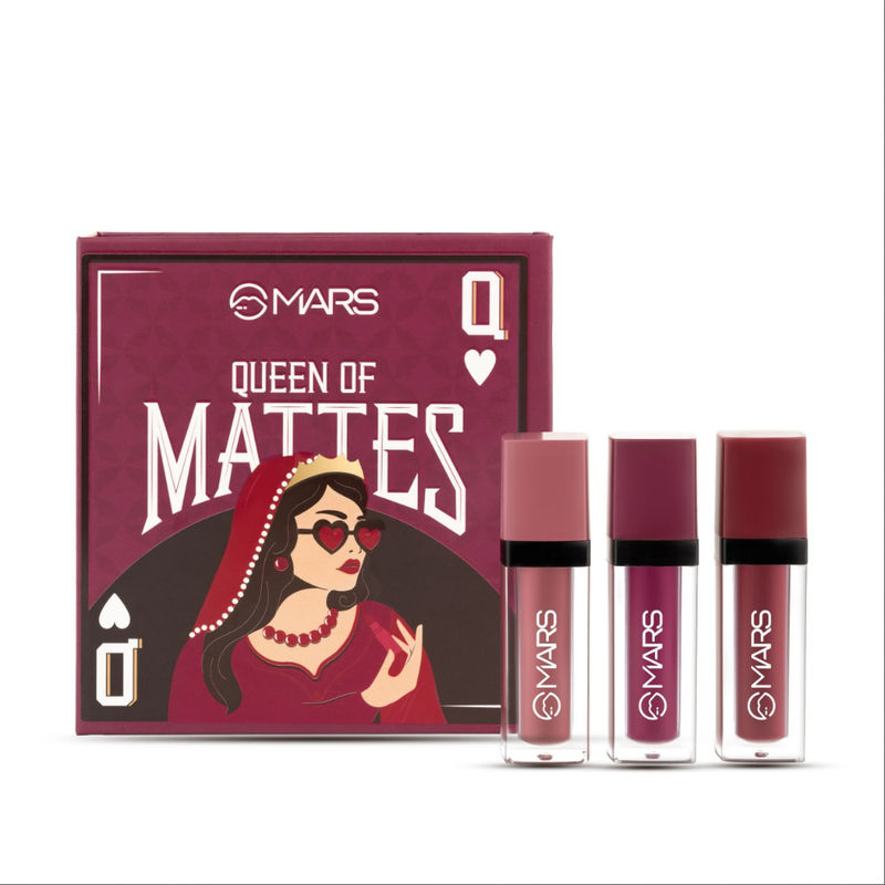 MARS Queen Of Mattes Plums & Maroons Liquid Lipsticks - Set Of 3