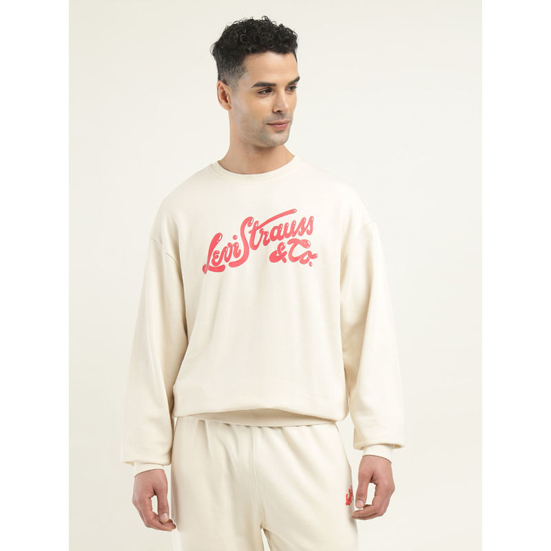 Levi's Mens Off White Crew Neck Sweatshirt (2XL)
