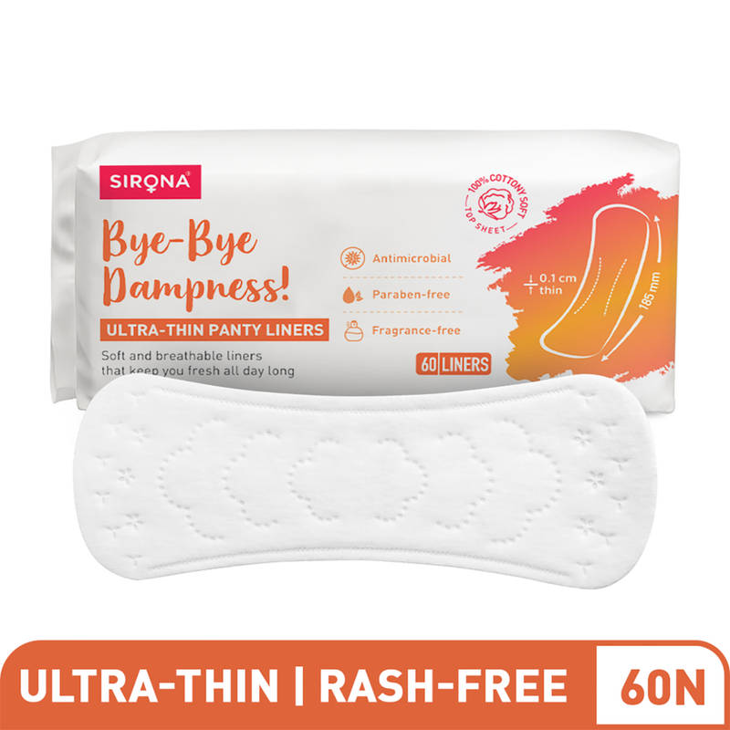 Sirona Ultra-Thin & Breathable Panty Liners, Made With Organic Cotton & Aloevera For Daily Use (L)