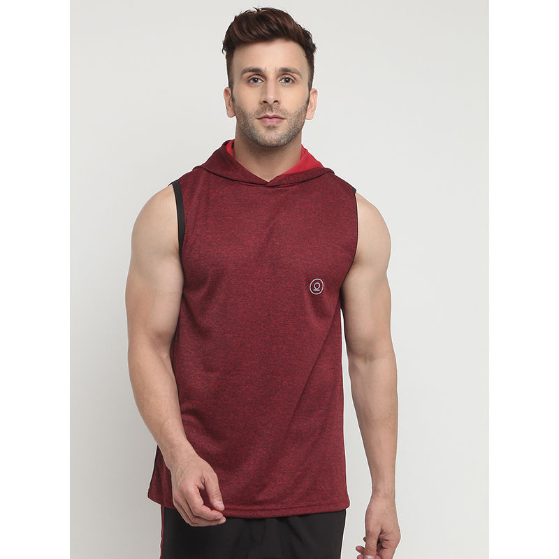 Chkokko Men Gym Tank Tops - Maroon (M)