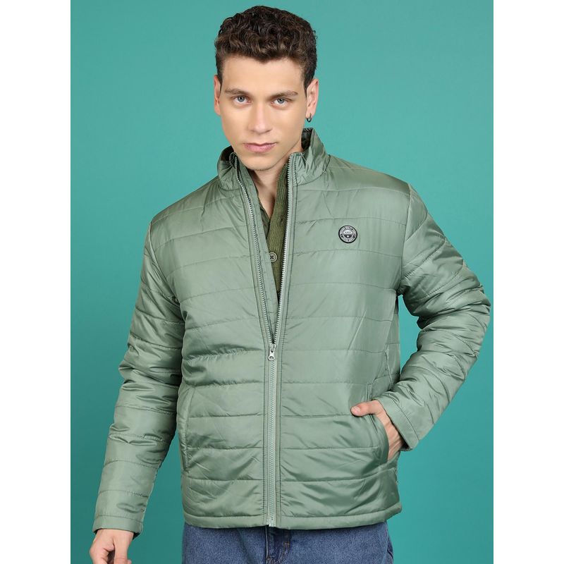 HIGHLANDER Men Olive Solid Puffer Jacket (2XL)