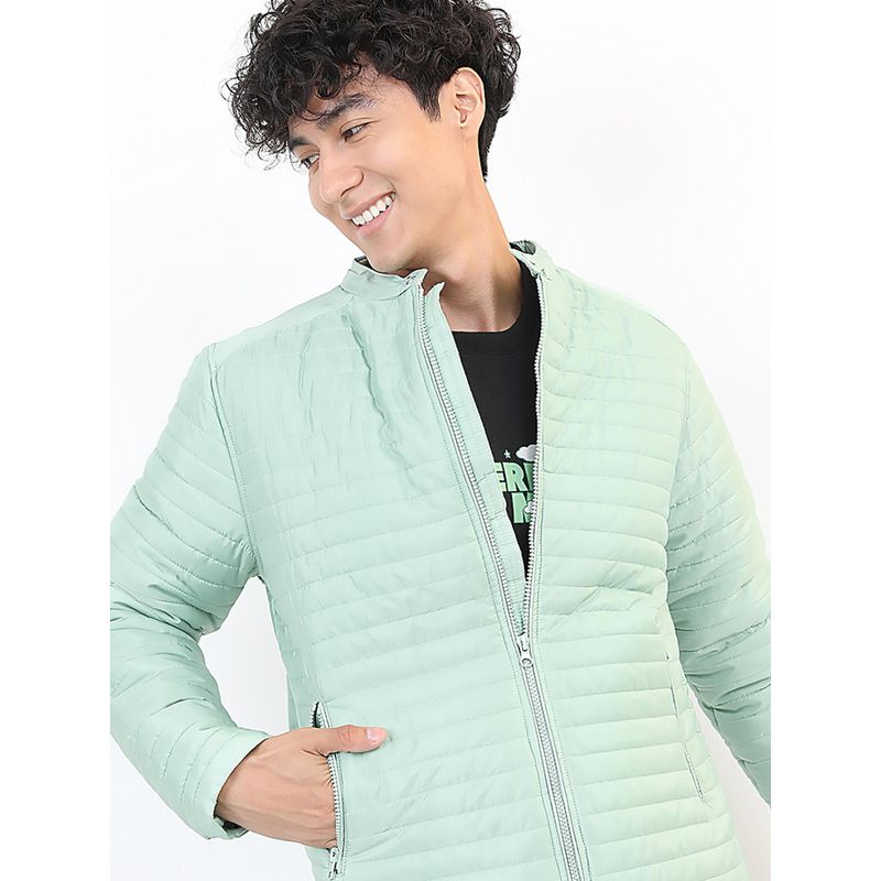 HIGHLANDER Men Aqua Solid Puffer Jacket (M)