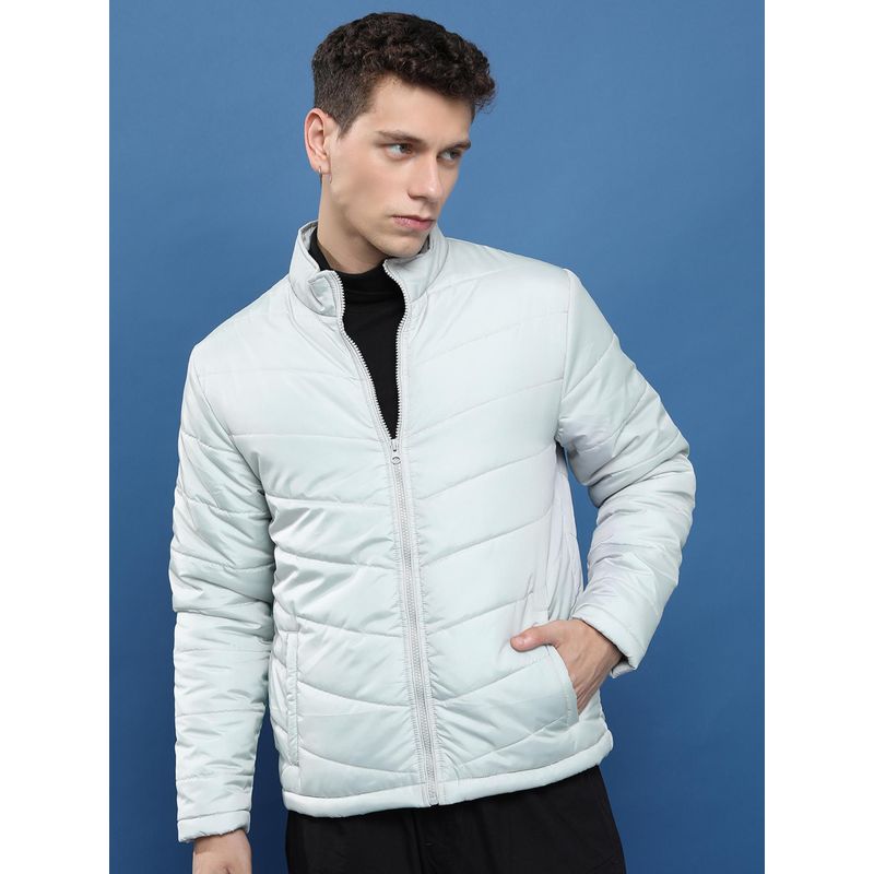 HIGHLANDER Men Blue Solid Puffer Jacket (L)