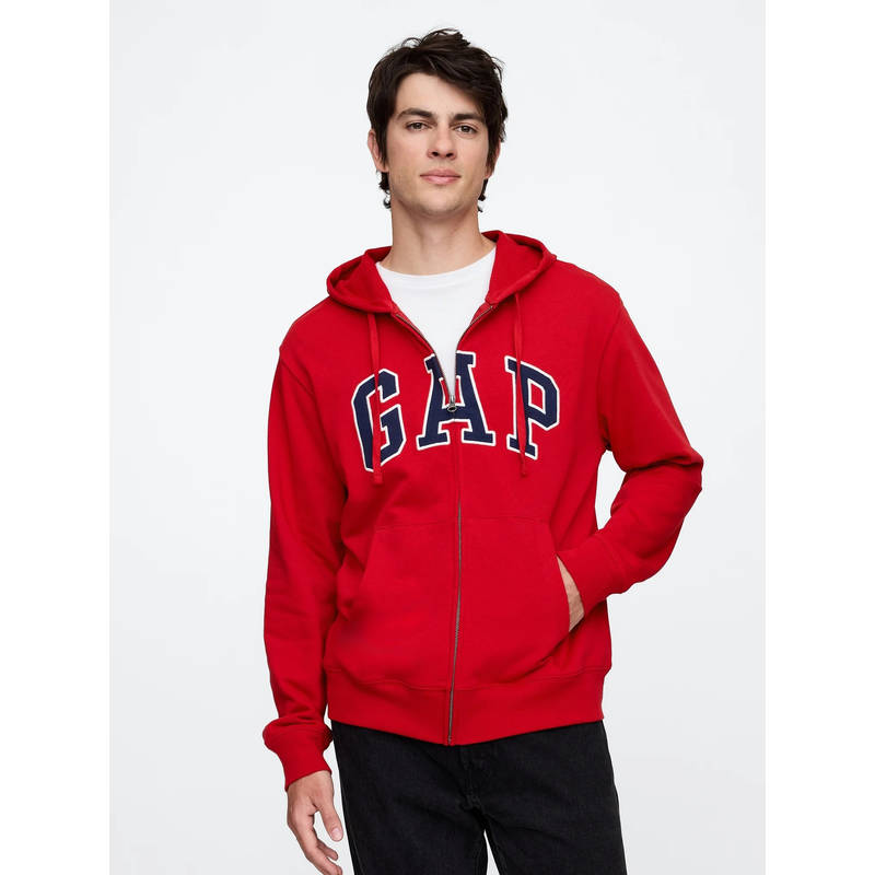 GAP Men'S Logo Regular-Fit Zip-Front Sweatshirt (L)