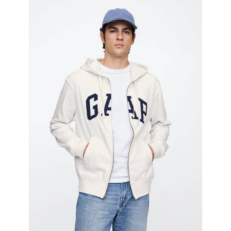 GAP Men'S Logo Regular-Fit Zip-Front Sweatshirt (2XL)
