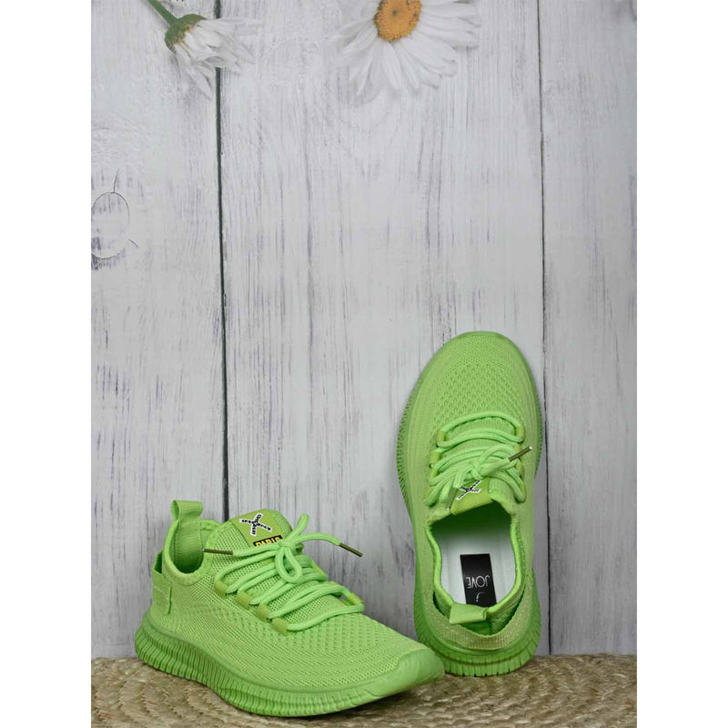 Jove Women Green Solid Sneakers (EURO 36)