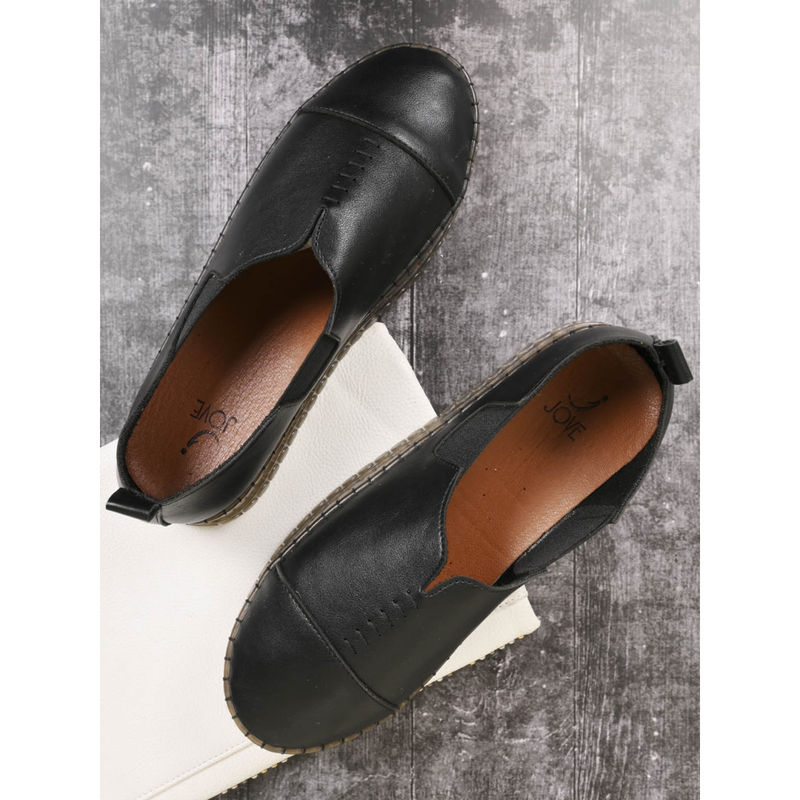 Jove Women Black Solid Sneakers (EURO 36)