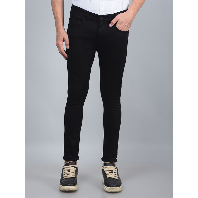 CRIMSOUNE CLUB Men Black Skinny Jeans (30)