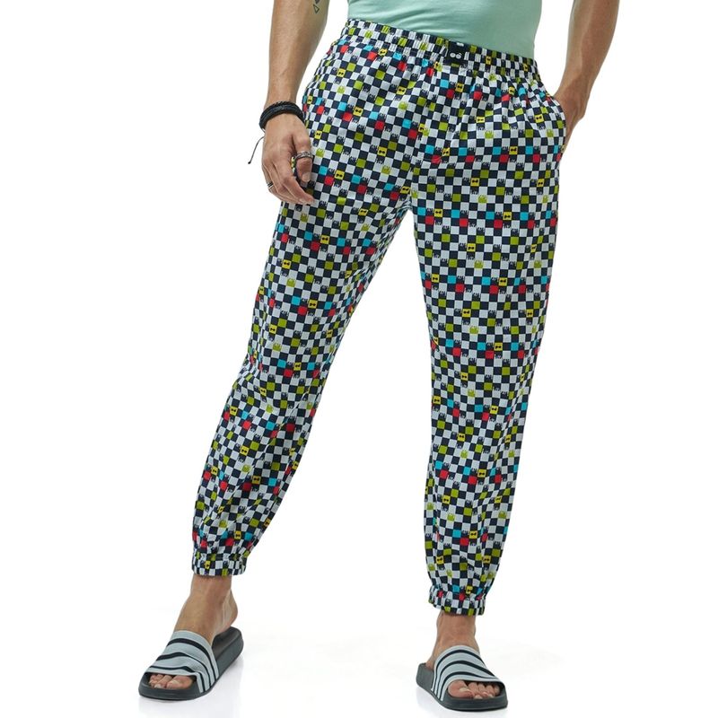 Bewakoof Men's Multicolor All Over Printed Pyjamas (S)
