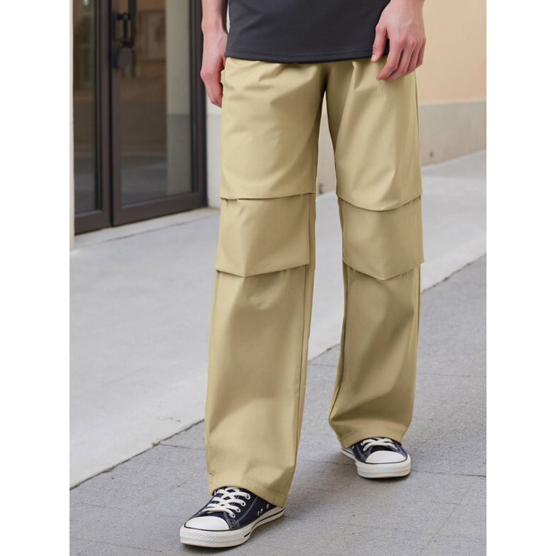 Bewakoof Men's Beige Baggy Oversized Parachute Pants (32)