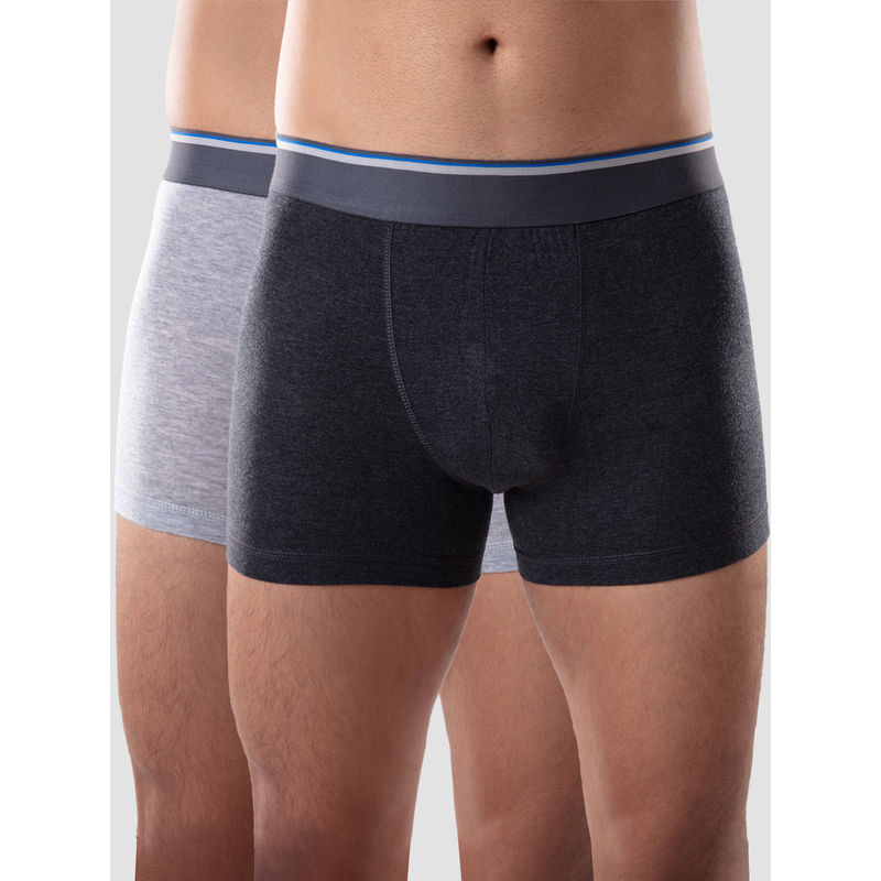 GLOOT Men Trunks Glutloetr01Po2 Grey Melange Black Melange (XL)