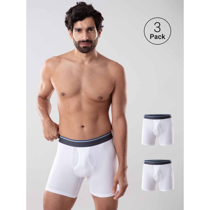 GLOOT Men Boxer Briefs Gluctoebb01Po3 White (XL)