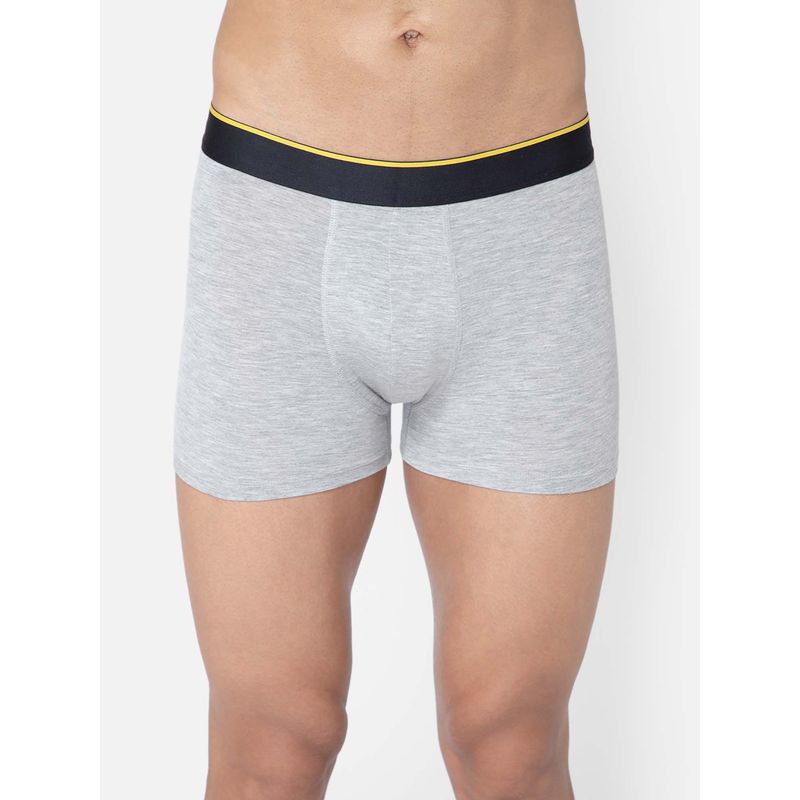 Bummer Grey Mens Solid Micro Modal Trunks Underwear Ultra Soft & Breathable (XL)