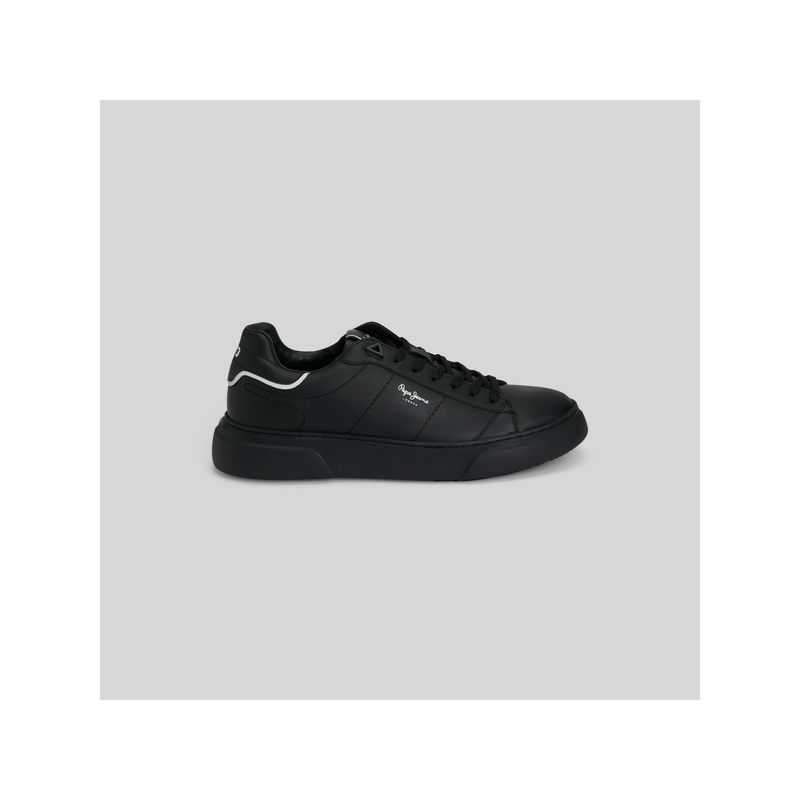 Pepe Jeans Eaton Basic Black Lightweight Eva Outsole Sneakers (EURO 41)