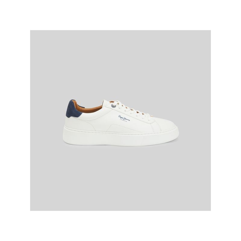 Pepe Jeans Yogi Original White Cup Sole Sneakers (EURO 43)