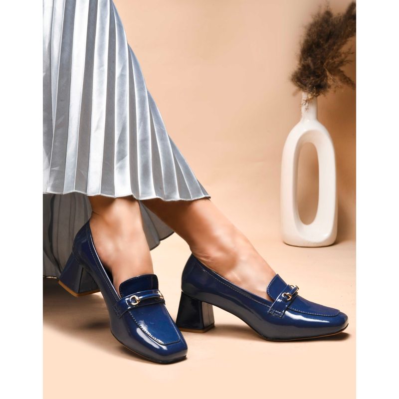 SHUZ TOUCH Block Blue Pump Heels (EURO 35)