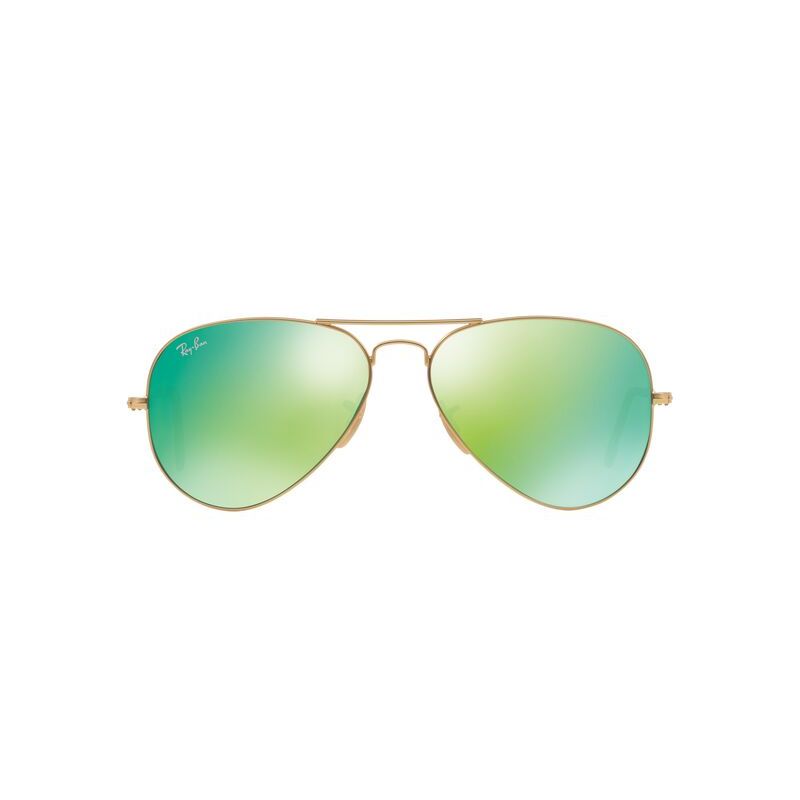 Green mirror shop aviator sunglasses