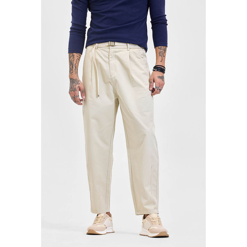 Snitch Men Beige Cotton Cargo (30)