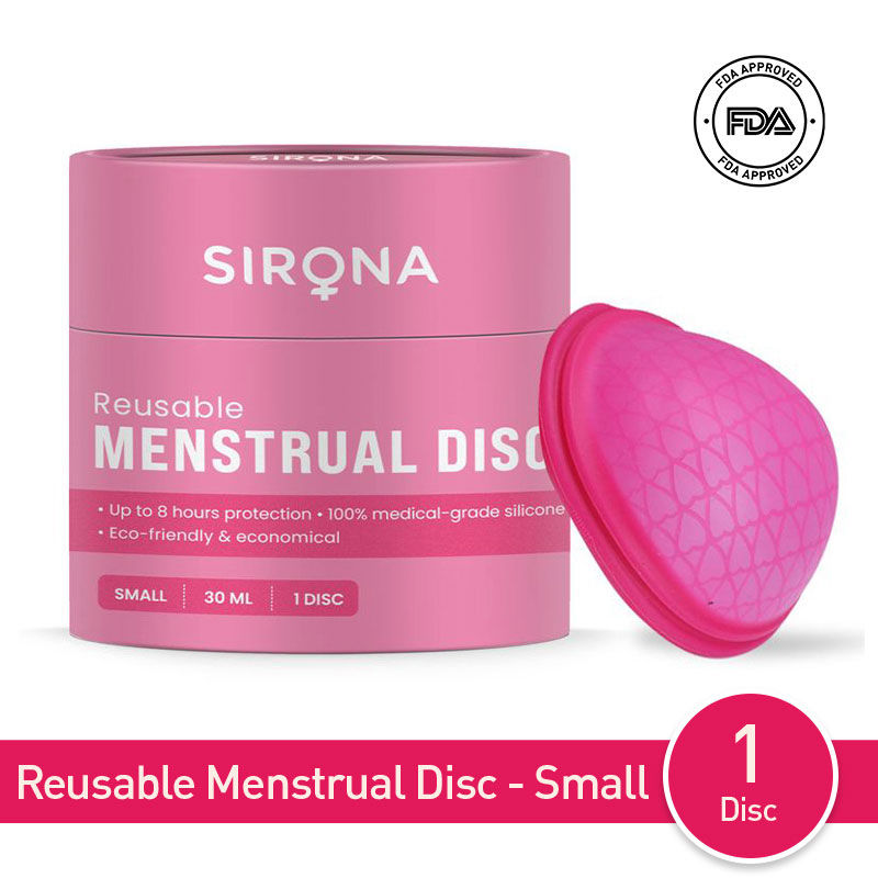 Sirona FDA Approved Reusable Menstrual Cup Disc (Small Size) for Women