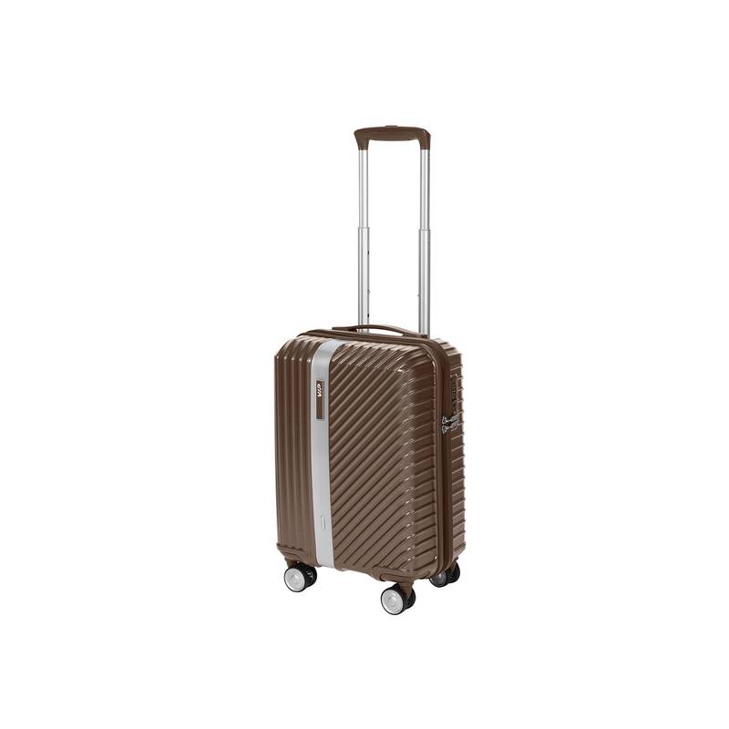 VIP Unisex Barclay Brown Hard Luggage Trolley Bag (S)