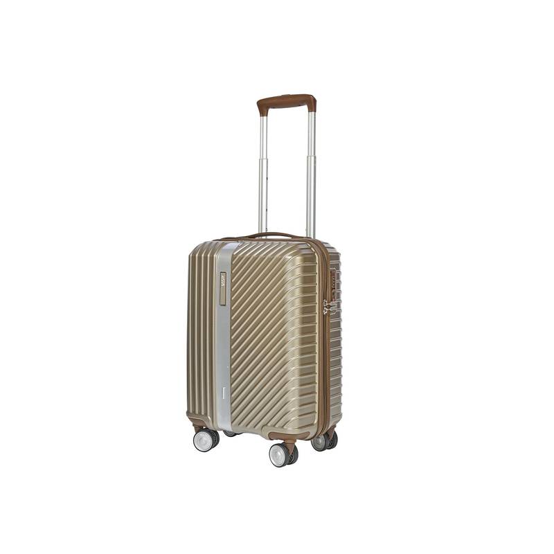 VIP Unisex Barclay Beige Hard Luggage Trolley Bag (S)