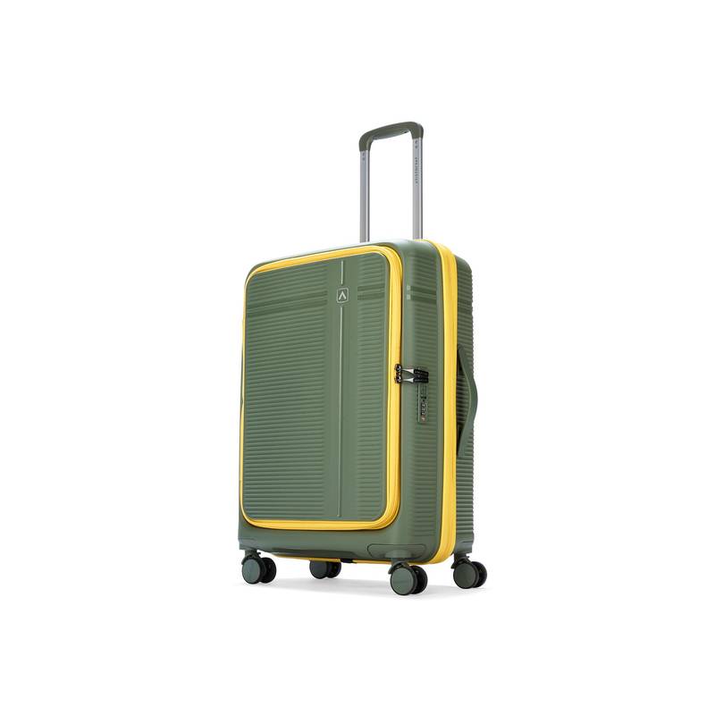 Aristocrat Unisex Solana Green Hard Luggage Trolley Bag (M)