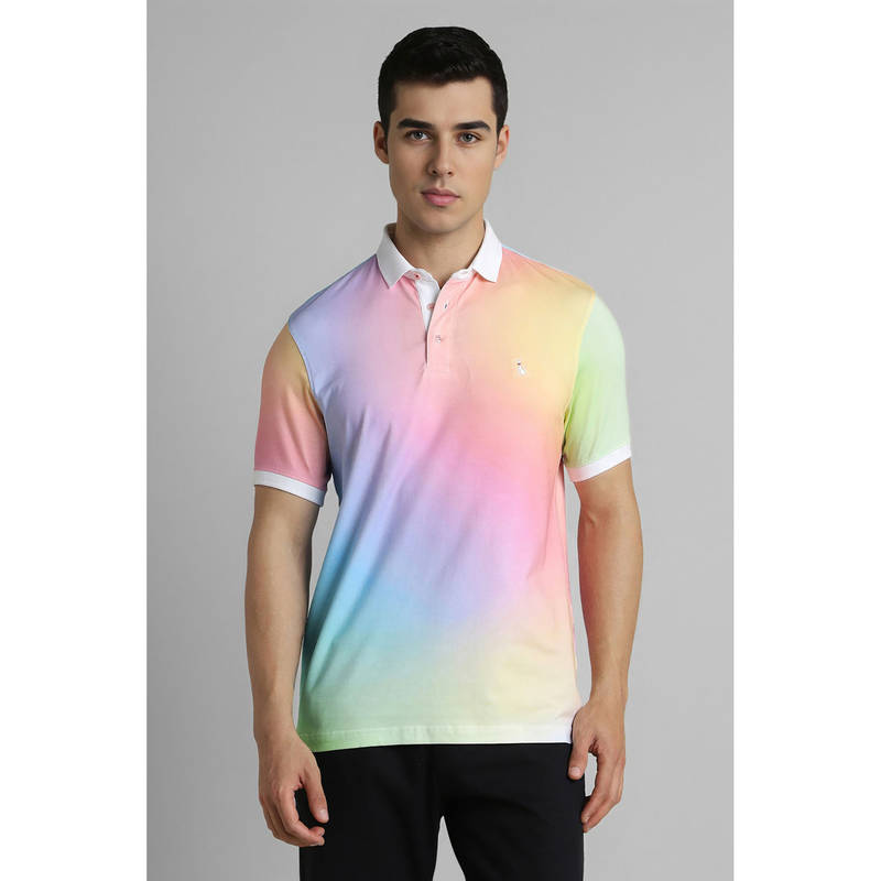 Simon Carter Multi-Color Ombre Slim Fit Polo T-Shirt (S)