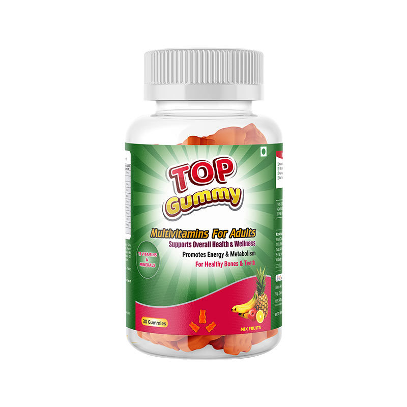 Top Gummy Multivitamin For Adults With 15 Vitamins & Minerals Mix Fruit Flavor 30 Gummies