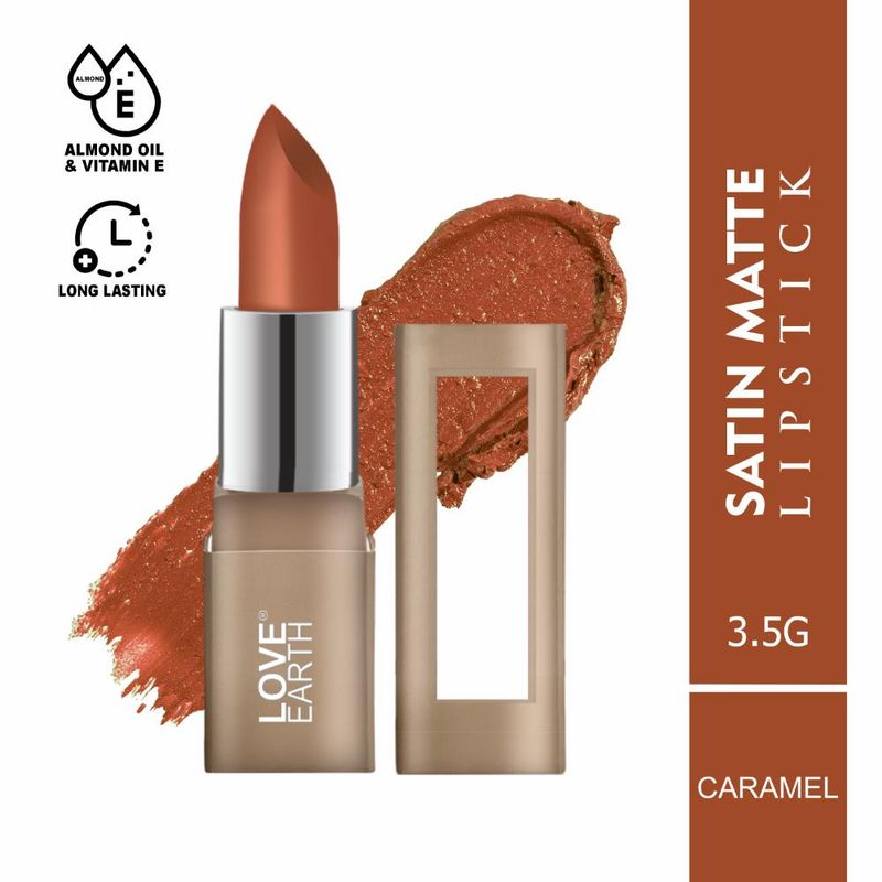Love Earth Satin Matte Lipstick -Caramel