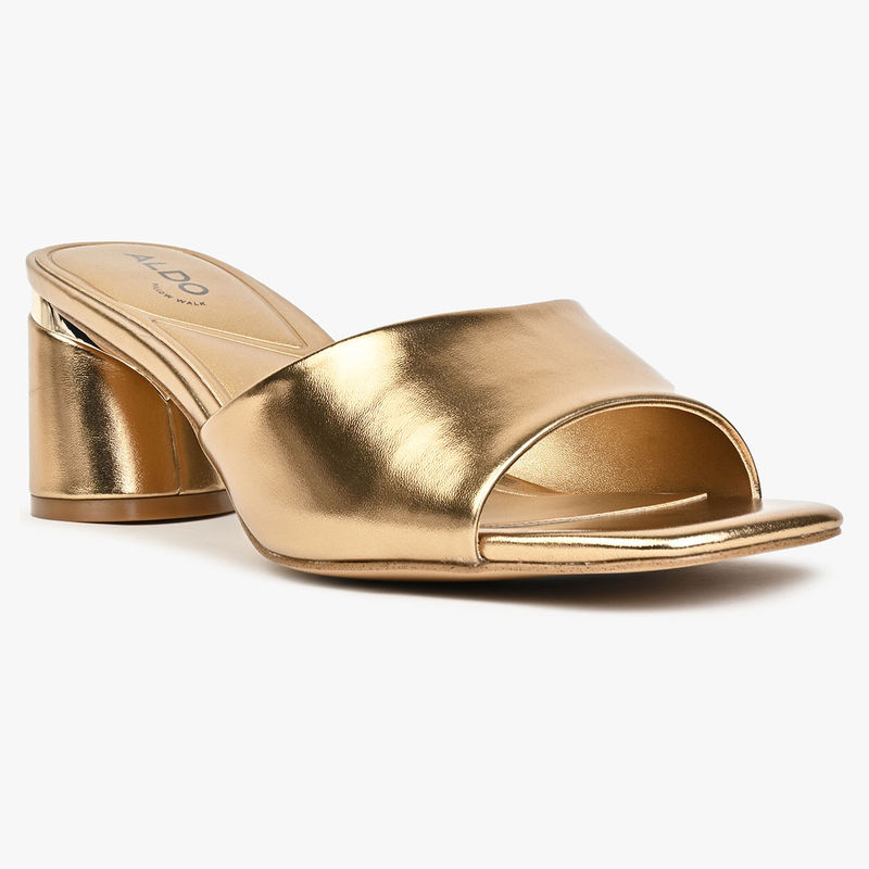 Aldo gold slides shop