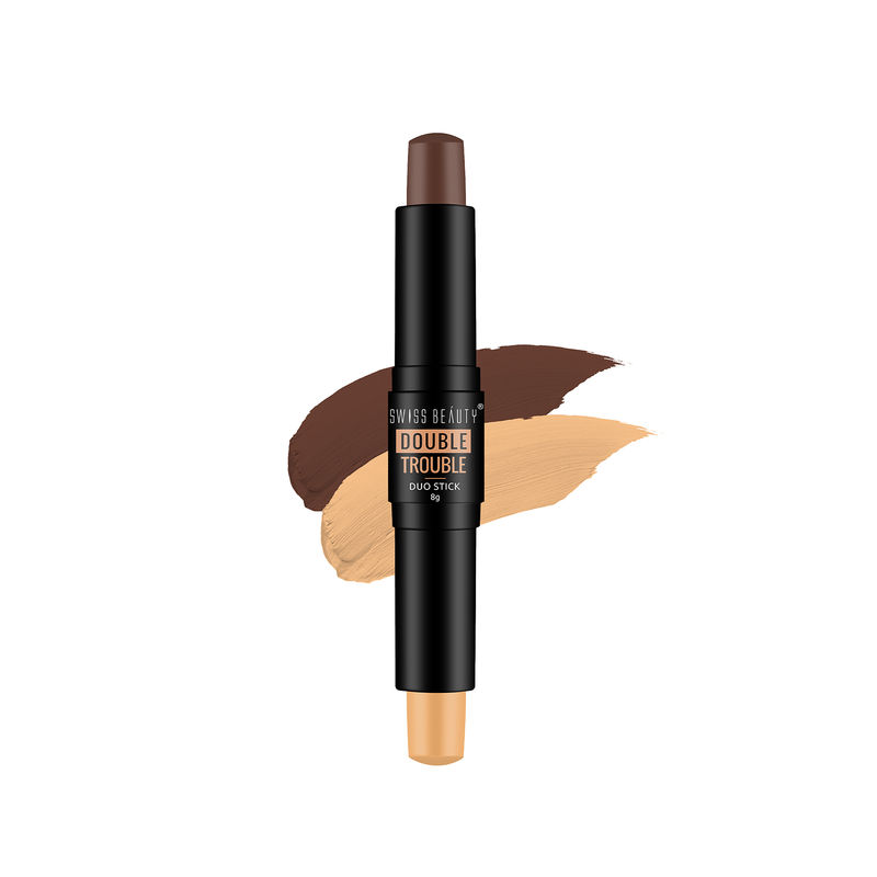 Swiss Beauty Double Trouble Contour & Highlighter Stick - 04 Coco Focus