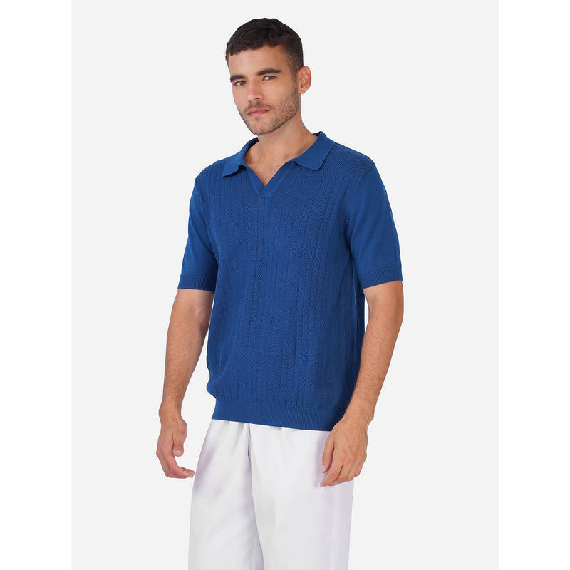 JOE Hazel Men's Blue Knit Polo T-shirt (M)