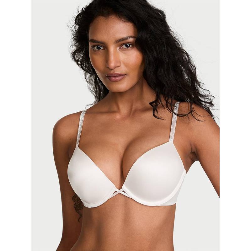 Victoria's Secret White Solid Underwired Heavily Padded Bra (32A)