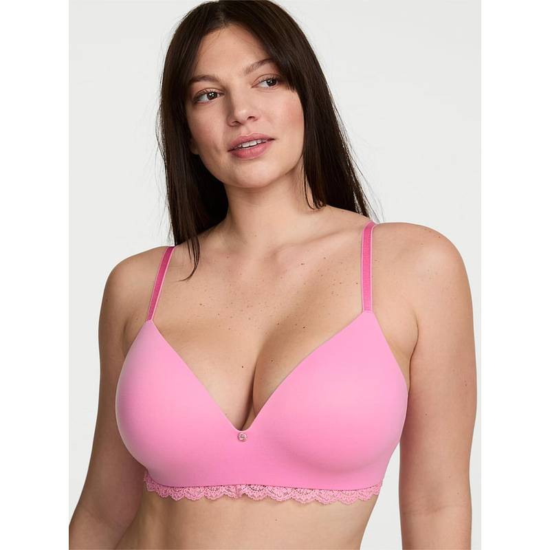 Victoria's Secret Pink Solid Wireless Heavily Padded Bra (32C)