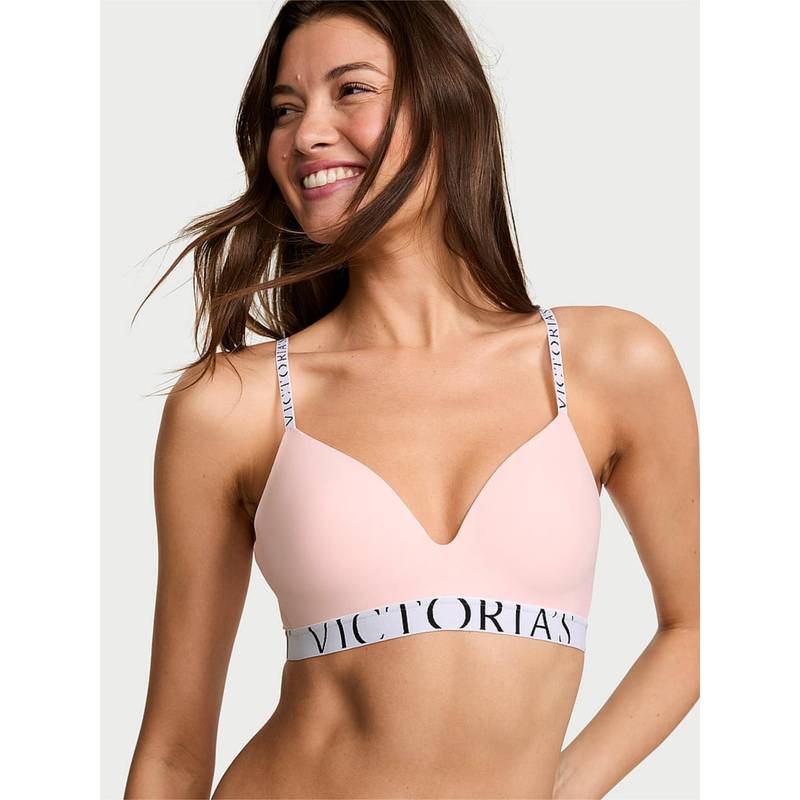 Victoria's Secret Pink Solid Wireless Lightly Padded Bra (38C)