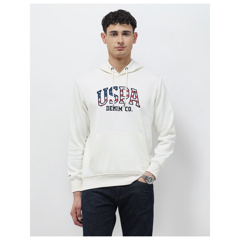 U.S. Polo Assn. Denim Co. Men Brand Embroidered Regular Fit Hoodie (S)